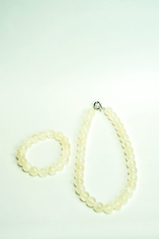 White Quartz Necklace & Bracelet Set