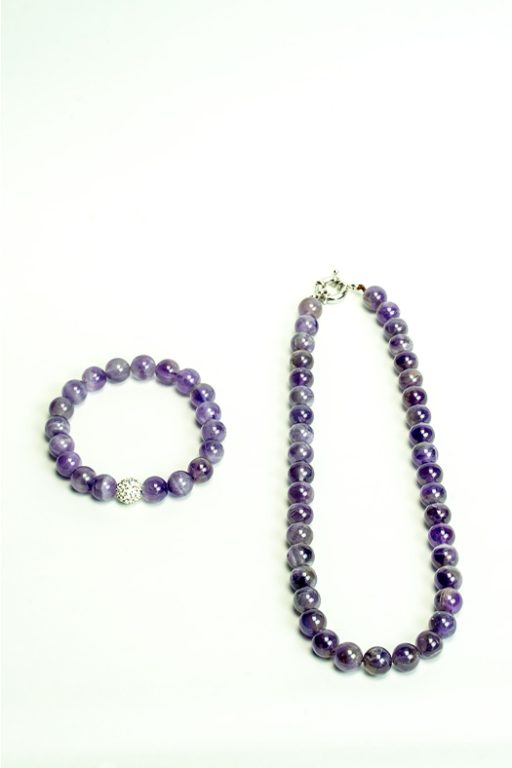 Amethyst Necklace & Bracelet Set