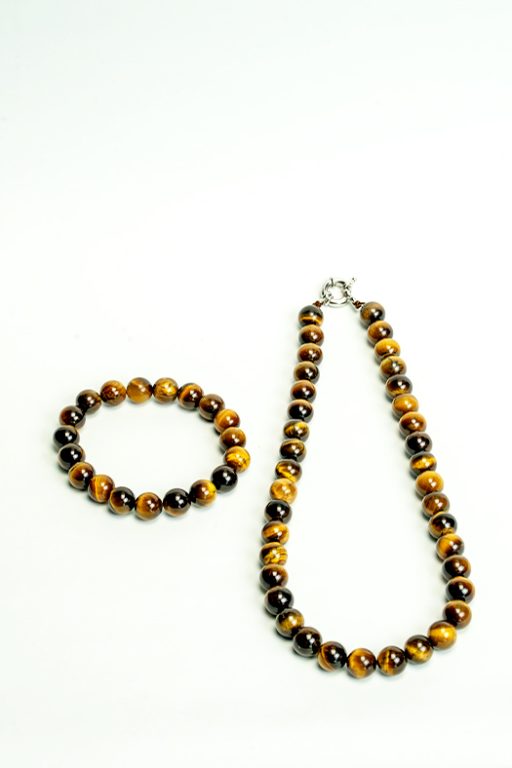 Tiger Eye Necklace & Bracelet Set