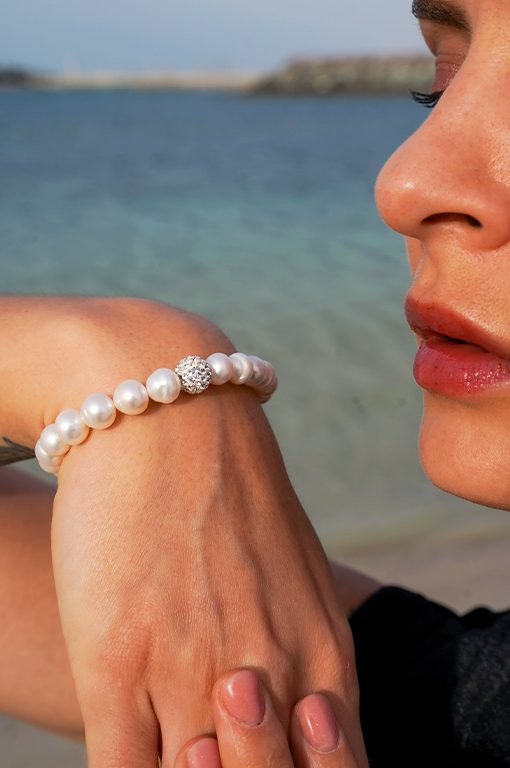 Pearl Necklace & Bracelet Set